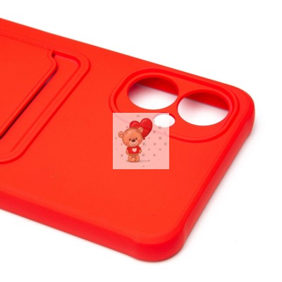 Чехол-накладка для Tecno Spark 9 Pro (красный) - SC304 с картхолдером