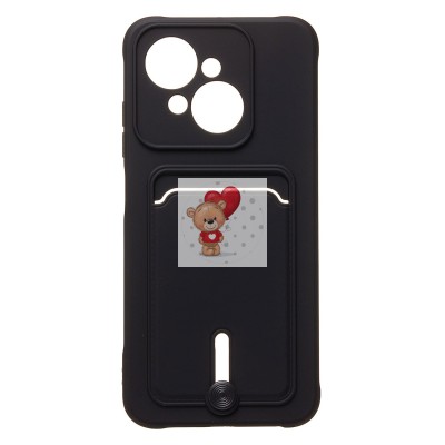 Чехол-накладка для Tecno Pop 9 4G (черный) - SC304 с картхолдером Чехол-накладка для Tecno Pop 9 4G (черный) - SC304 с картхолдером