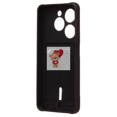 Чехол-накладка для Tecno Spark Go 2024 (черный) - SC304 с картхолдером