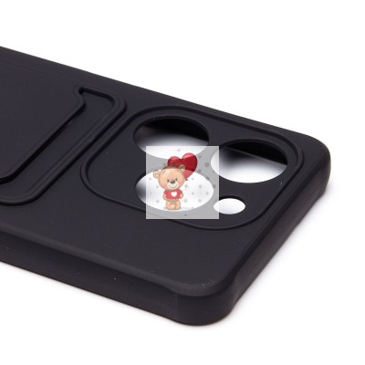 Чехол-накладка для Tecno Spark Go 2024 (черный) - SC304 с картхолдером