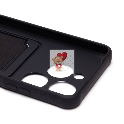 Чехол-накладка для Tecno Spark Go 2024 (черный) - SC304 с картхолдером