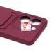 Чехол-накладка для Tecno Spark Go 2024 (бордовый) - SC304 с картхолдером