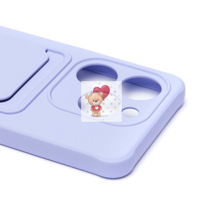 Чехол-накладка для Tecno Spark Go 2024 (светло-фиолетовый) - SC304 с картхолдером