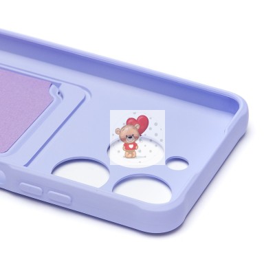 Чехол-накладка для Tecno Spark Go 2024 (светло-фиолетовый) - SC304 с картхолдером