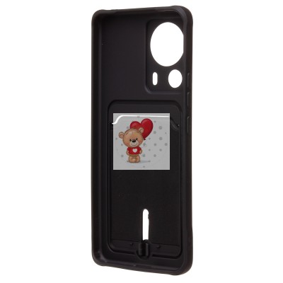 Чехол-накладка для Xiaomi 13 Lite (черный) - SC304 с картхолдером