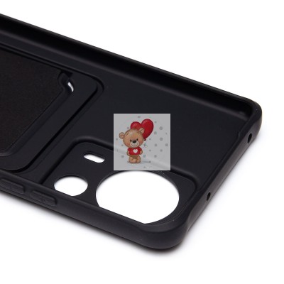 Чехол-накладка для Xiaomi 13 Lite (черный) - SC304 с картхолдером