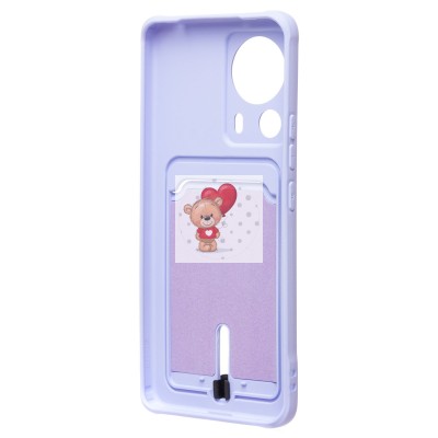 Чехол-накладка для Xiaomi 13 Lite (светло-фиолетовый) - SC304 с картхолдером