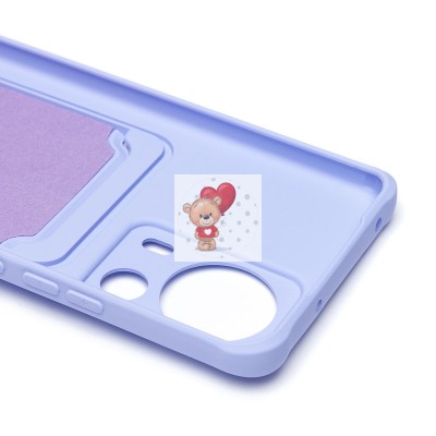 Чехол-накладка для Xiaomi 13 Lite (светло-фиолетовый) - SC304 с картхолдером