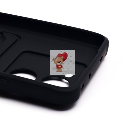 Чехол-накладка для Xiaomi 13T (черный) - SC304 с картхолдером