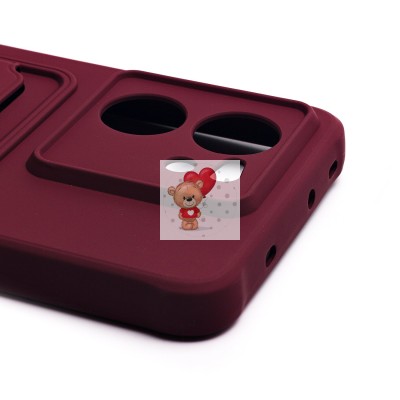 Чехол-накладка для Xiaomi 13T Pro (бордовый) - SC304 с картхолдером Чехол-накладка для Xiaomi 13T Pro (бордовый) - SC304 с картхолдером
