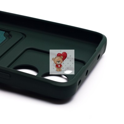 Чехол-накладка для Xiaomi 13T (темно-зеленый) - SC304 с картхолдером