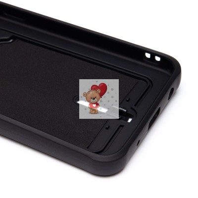 Чехол-накладка для Xiaomi Poco C50 (черный) - SC304 с картхолдером