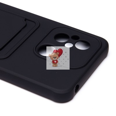 Чехол-накладка для Xiaomi Redmi 12C (черный) - SC304 с картхолдером Чехол-накладка для Xiaomi Redmi 12C (черный) - SC304 с картхолдером