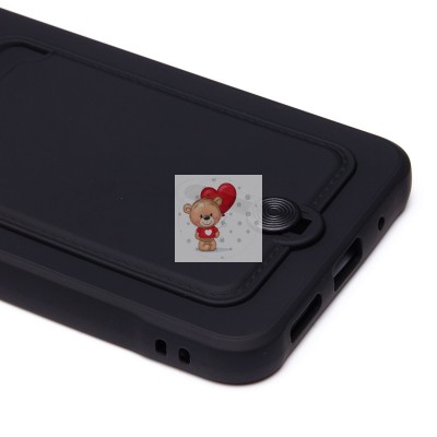 Чехол-накладка для Xiaomi Redmi 12C (черный) - SC304 с картхолдером Чехол-накладка для Xiaomi Redmi 12C (черный) - SC304 с картхолдером
