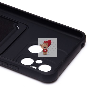 Чехол-накладка для Xiaomi Redmi 12C (черный) - SC304 с картхолдером Чехол-накладка для Xiaomi Redmi 12C (черный) - SC304 с картхолдером