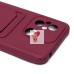 Чехол-накладка для Xiaomi Redmi 12C (бордовый) - SC304 с картхолдером