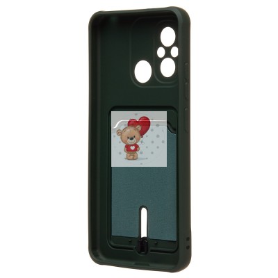 Чехол-накладка для Xiaomi Redmi 12C (темно-зеленый) - SC304 с картхолдером Чехол-накладка для Xiaomi Redmi 12C (темно-зеленый) - SC304 с картхолдером