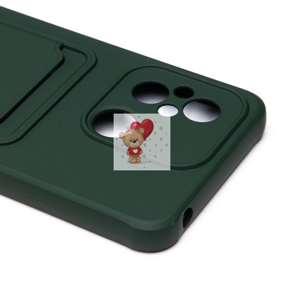 Чехол-накладка для Xiaomi Redmi 12C (темно-зеленый) - SC304 с картхолдером Чехол-накладка для Xiaomi Redmi 12C (темно-зеленый) - SC304 с картхолдером