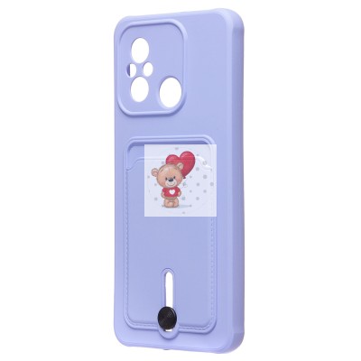 Чехол-накладка для Xiaomi Redmi 12C (темно-фиолетовый) - SC304 с картхолдером