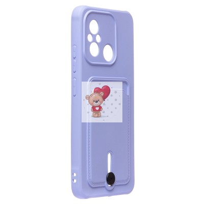 Чехол-накладка для Xiaomi Redmi 12C (темно-фиолетовый) - SC304 с картхолдером