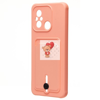 Чехол-накладка для Xiaomi Redmi 12C (светло-розовый) - SC304 с картхолдером