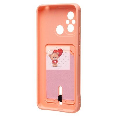 Чехол-накладка для Xiaomi Redmi 12C (светло-розовый) - SC304 с картхолдером