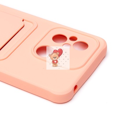 Чехол-накладка для Xiaomi Redmi 12C (светло-розовый) - SC304 с картхолдером