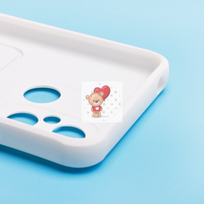 Чехол-накладка для Xiaomi Redmi 12C (белый) - SC304 с картхолдером