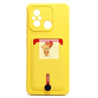 Чехол-накладка для Xiaomi Redmi 12C (желтый) - SC304 с картхолдером