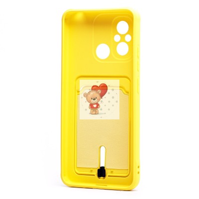 Чехол-накладка для Xiaomi Redmi 12C (желтый) - SC304 с картхолдером