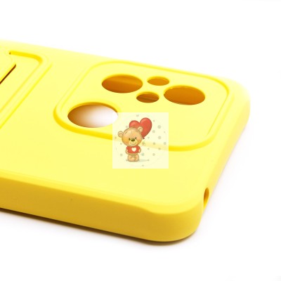 Чехол-накладка для Xiaomi Redmi 12C (желтый) - SC304 с картхолдером