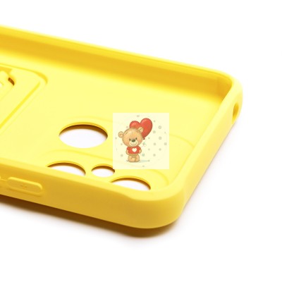 Чехол-накладка для Xiaomi Redmi 12C (желтый) - SC304 с картхолдером