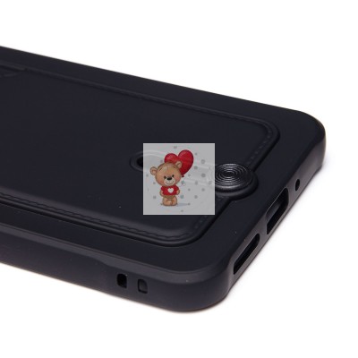Чехол-накладка для Xiaomi Poco C65 (черный) - SC304 с картхолдером Чехол-накладка для Xiaomi Poco C65 (черный) - SC304 с картхолдером