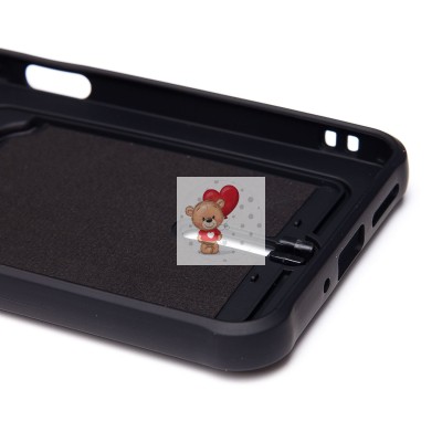 Чехол-накладка для Xiaomi Poco C65 (черный) - SC304 с картхолдером Чехол-накладка для Xiaomi Poco C65 (черный) - SC304 с картхолдером