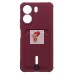 Чехол-накладка для Xiaomi Poco C65 (бордовый) - SC304 с картхолдером