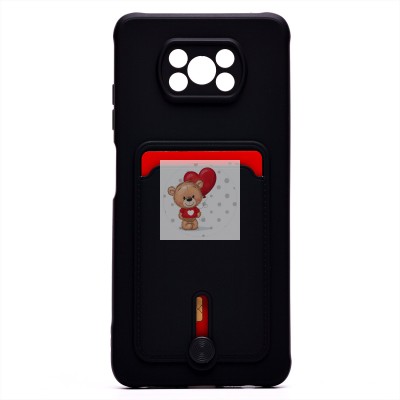 Чехол-накладка для Xiaomi Poco X3 (черный) - SC304 с картхолдером Чехол-накладка для Xiaomi Poco X3 (черный) - SC304 с картхолдером
