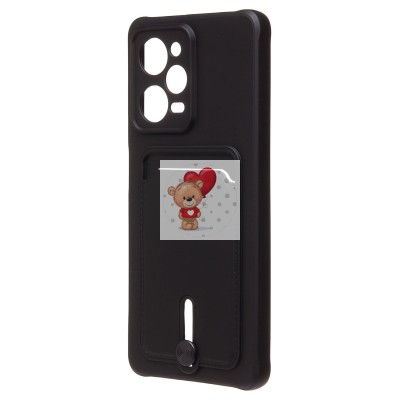 Чехол-накладка для Xiaomi Poco X5 Pro (черный) - SC304 с картхолдером Чехол-накладка для Xiaomi Poco X5 Pro (черный) - SC304 с картхолдером