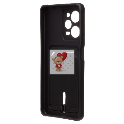 Чехол-накладка для Xiaomi Poco X5 Pro (черный) - SC304 с картхолдером Чехол-накладка для Xiaomi Poco X5 Pro (черный) - SC304 с картхолдером