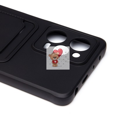 Чехол-накладка для Xiaomi Poco X5 Pro (черный) - SC304 с картхолдером Чехол-накладка для Xiaomi Poco X5 Pro (черный) - SC304 с картхолдером