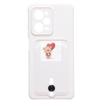 Чехол-накладка для Xiaomi Poco X5 Pro (белый) - SC304 с картхолдером Чехол-накладка для Xiaomi Poco X5 Pro (белый) - SC304 с картхолдером