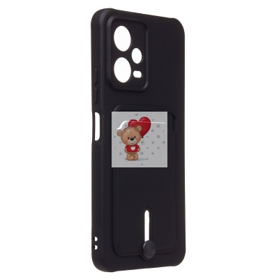 Чехол-накладка для Xiaomi Poco X5 (черный) - SC304 с картхолдером Чехол-накладка для Xiaomi Poco X5 (черный) - SC304 с картхолдером