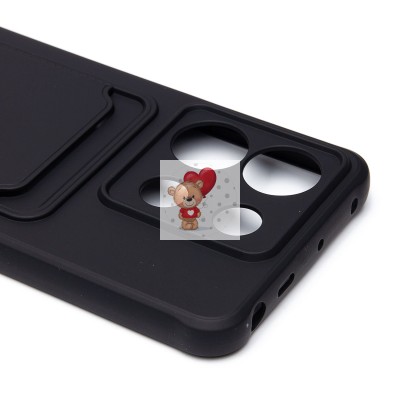Чехол-накладка для Xiaomi Poco X6 5G (черный) - SC304 с картхолдером Чехол-накладка для Xiaomi Poco X6 5G (черный) - SC304 с картхолдером