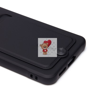 Чехол-накладка для Xiaomi Poco X6 5G (черный) - SC304 с картхолдером Чехол-накладка для Xiaomi Poco X6 5G (черный) - SC304 с картхолдером