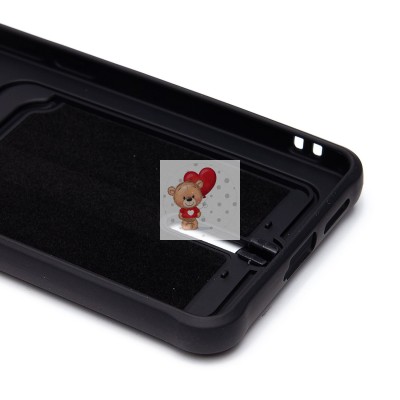 Чехол-накладка для Xiaomi Poco X6 5G (черный) - SC304 с картхолдером Чехол-накладка для Xiaomi Poco X6 5G (черный) - SC304 с картхолдером