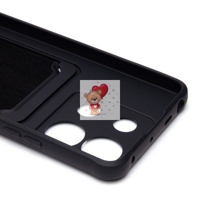 Чехол-накладка для Xiaomi Poco X6 5G (черный) - SC304 с картхолдером Чехол-накладка для Xiaomi Poco X6 5G (черный) - SC304 с картхолдером