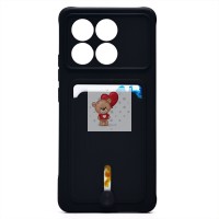 Чехол-накладка для Xiaomi Poco X6 Pro 5G (черный) - SC304 с картхолдером