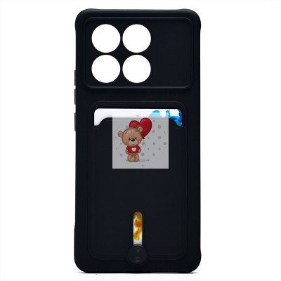 Чехол-накладка для Xiaomi Poco X6 Pro 5G (черный) - SC304 с картхолдером Чехол-накладка для Xiaomi Poco X6 Pro 5G (черный) - SC304 с картхолдером