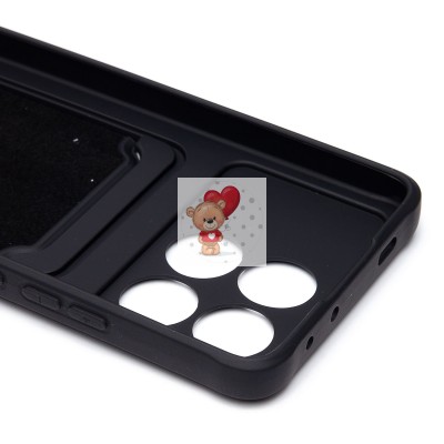 Чехол-накладка для Xiaomi Poco X6 Pro 5G (черный) - SC304 с картхолдером