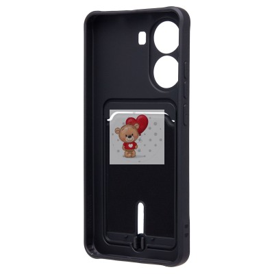 Чехол-накладка для Xiaomi Poco X7 Pro (черный) - SC304 с картхолдером