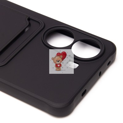 Чехол-накладка для Xiaomi Poco X7 Pro (черный) - SC304 с картхолдером